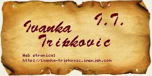Ivanka Tripković vizit kartica
